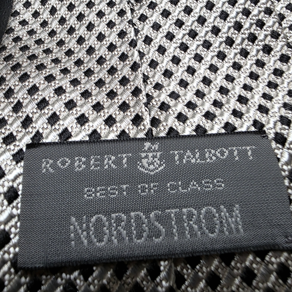 Robert Talbott Black And Silver Patterned Tie - image 2